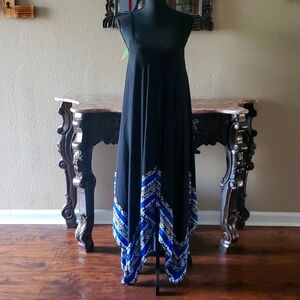 WOMAN EXPRESS ASYMMETRICAL SPAGHETTI DRESS SIZE MEDIUM